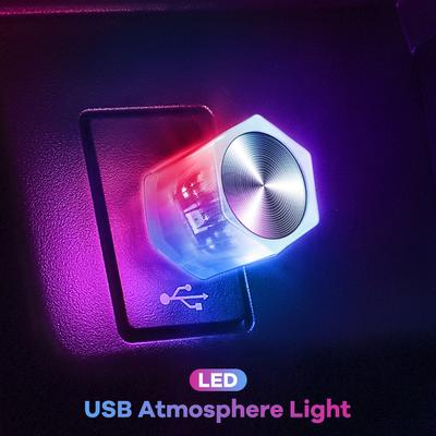 Auto USB interiérové ​​osvětlení Ambientní atmosféra LED světla Auto čtecí lampa dekorace dekorativní