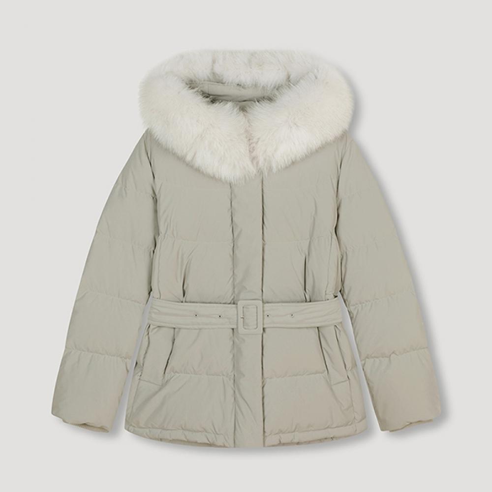 

[She S miSS] Джемпер на гусином пуху с капюшоном и поясом SSgjpn42020 Lk light khaki/55