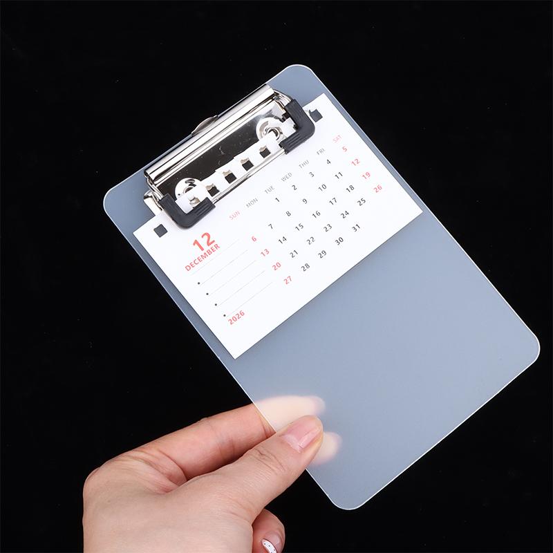 1/3Pcs Portable Transparent Clipboard With Hanging Hook Mini Clear Writing Board Hanging Office School Supplies