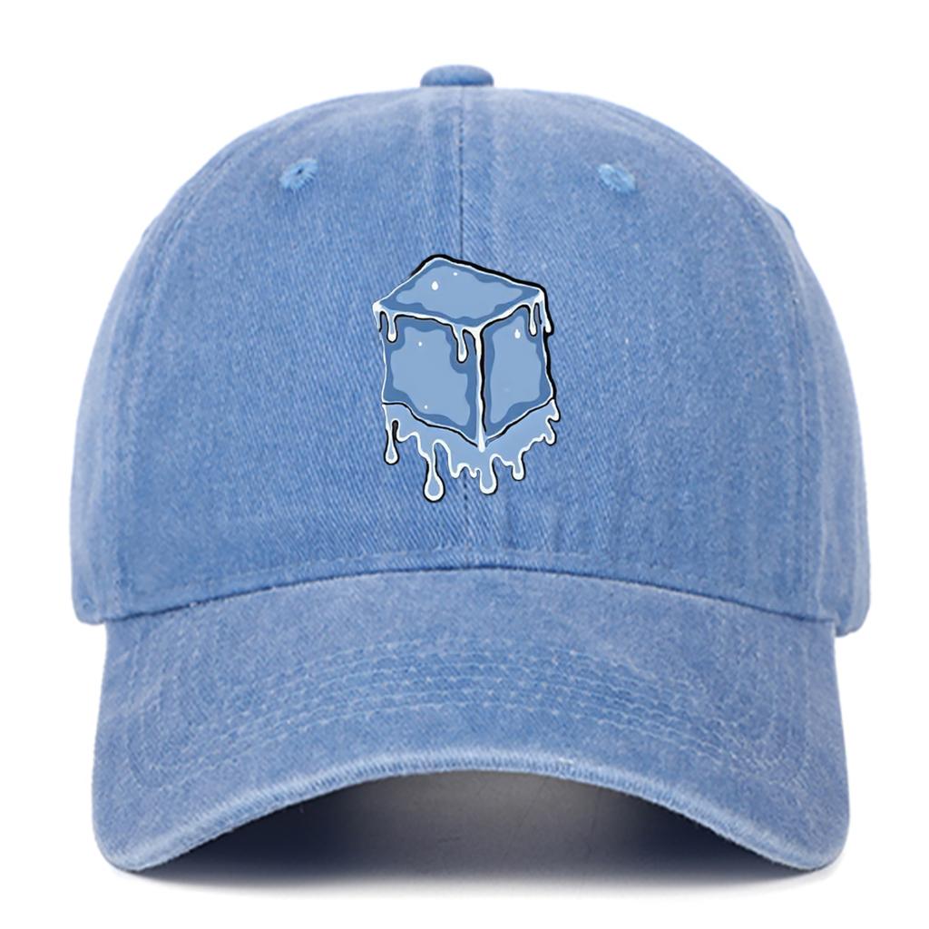 Suitable for daily wear in all seasons, baseball caps for men and women, ice block printed street casual hats adjustable