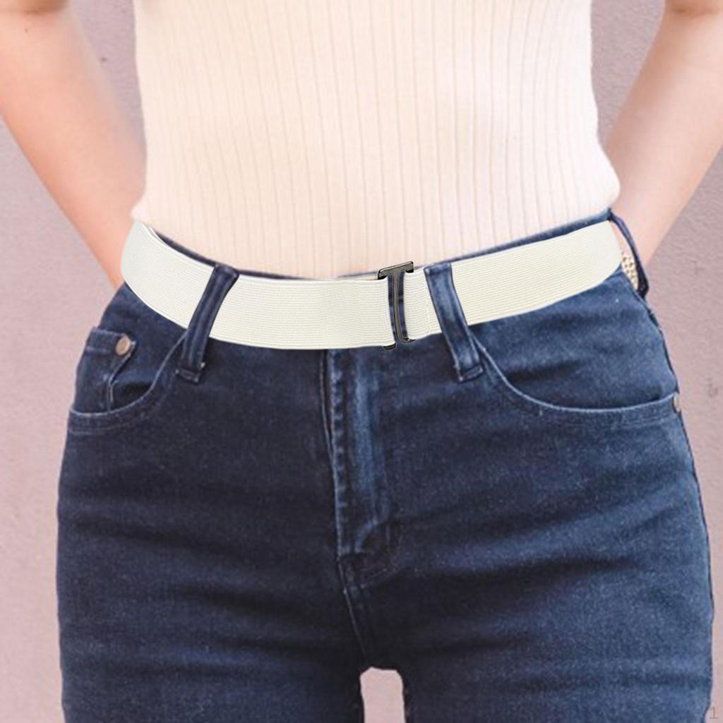 Belt for Women, Invisible Belt, Comfortable Elastic Waistband, Belts with Flat Buckle.