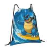 Custom S-Squirtles Drawstring Bag for Shopping Yoga Backpacks Men Women Cartoon Sports Gym Sackpack