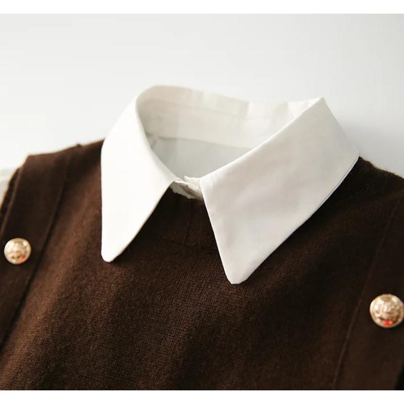 Módní pletená vesta pro ženy Svetr bez rukávů Retro úpletové tílko Korejský dámský podzimní a zimní pletený svetr