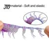 Flexible Fishing Baits 9.5cm/4.8g TPE Soft Bionic Shrimp Bait, Realistic Glitter Lure, Simulation Lifelike Swimming Prawn Swim Bait for Freshwater