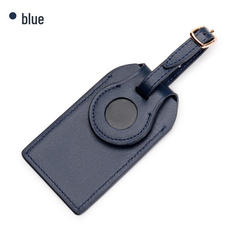 Genuine Leather Luggage Tag & Apple AirTag Tracker: Identify Bags with Style