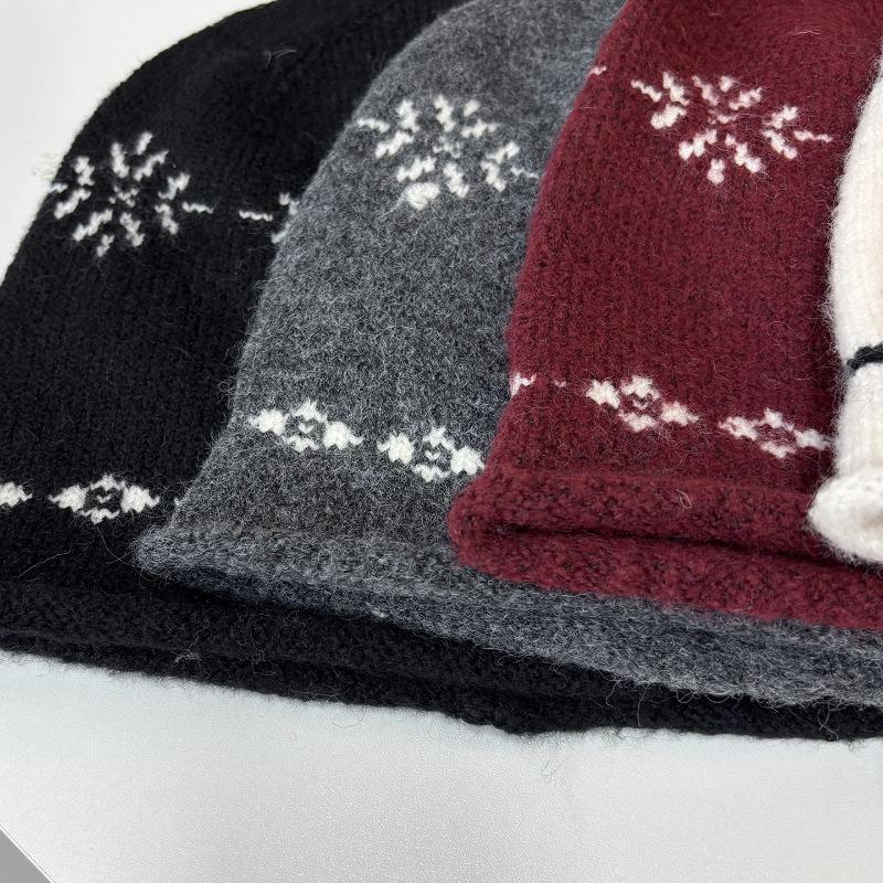 Women S Fair Isle Jacquard Slouchy Knit Hat Autumn Winter Warm Beanie