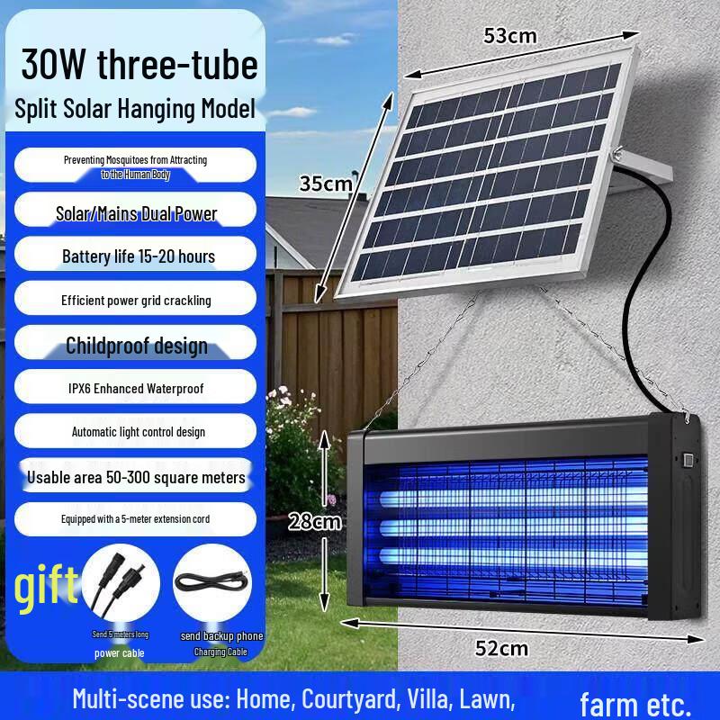 30W Outdoor Solar Mosquito Killer Lamp