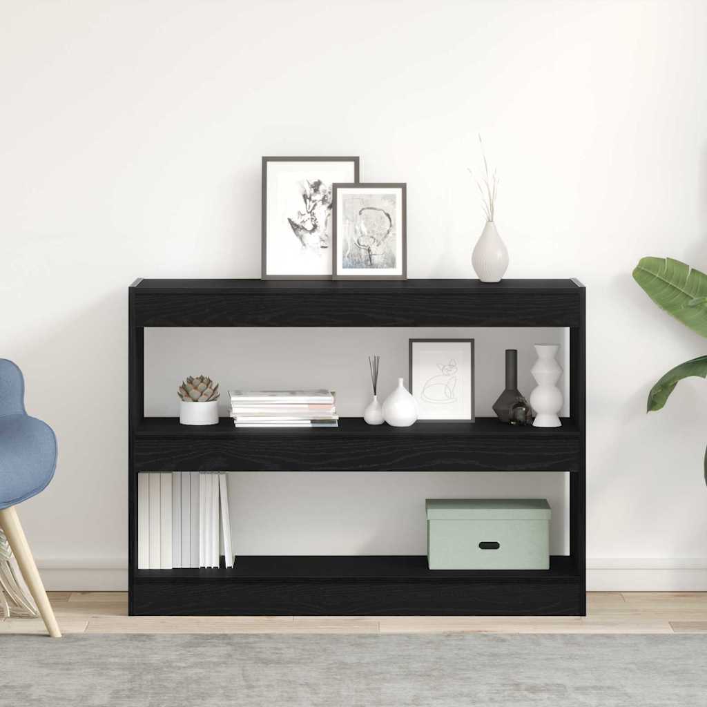 Bookshelf Black Oak Effect 100 x 30 x 72 cm Engineered Wood