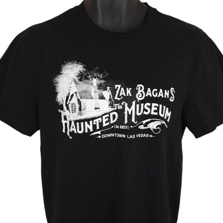 Zak Bagans Haunted Museum 100% Cotton T-shirt Mens Tees Top Mens Size Medium Black Las Vegas Souvenir USA 2XL
