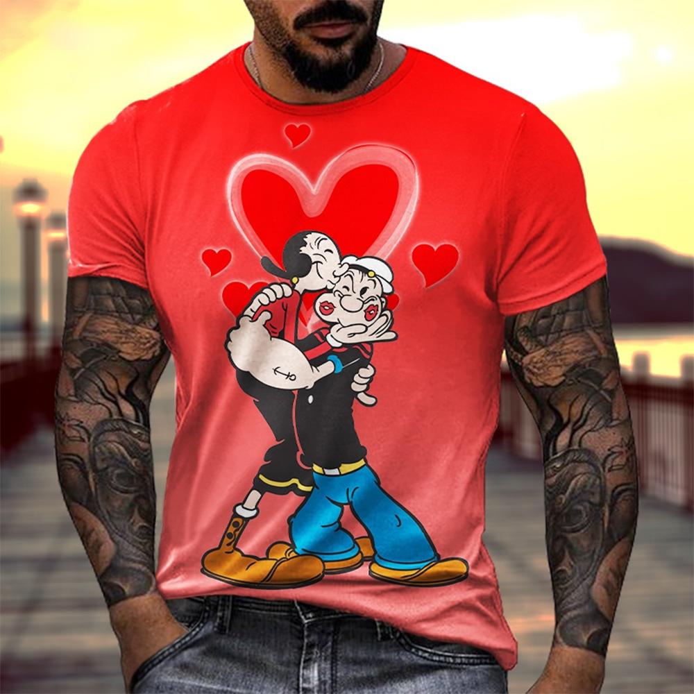 

Летняя модная тенденция 3D-печать, милый и веселый принтованный узор, футболка для мужчин, повседневная и удобная футболка с коротким рукавом 6XL