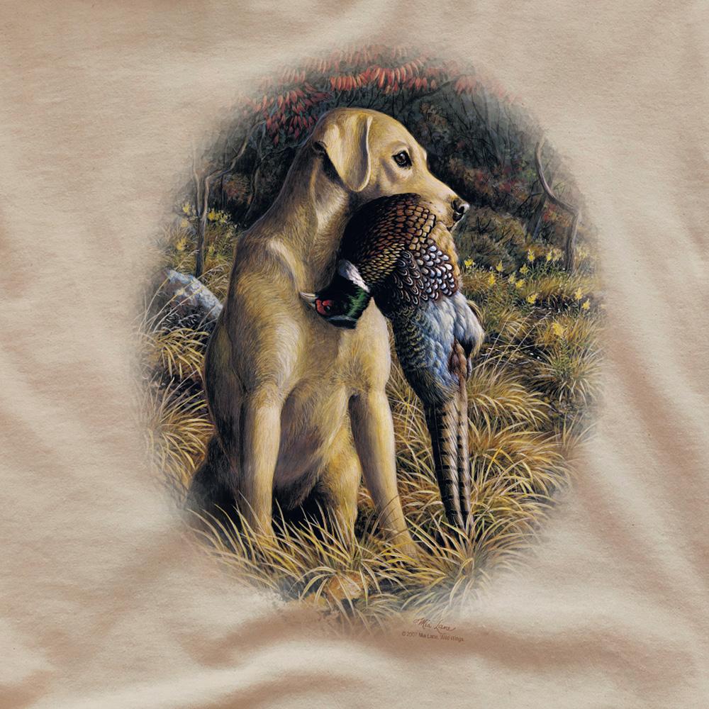Wild Wings Unisex Adult Wildlife Yellow Lab With Pheasant T-Shirt