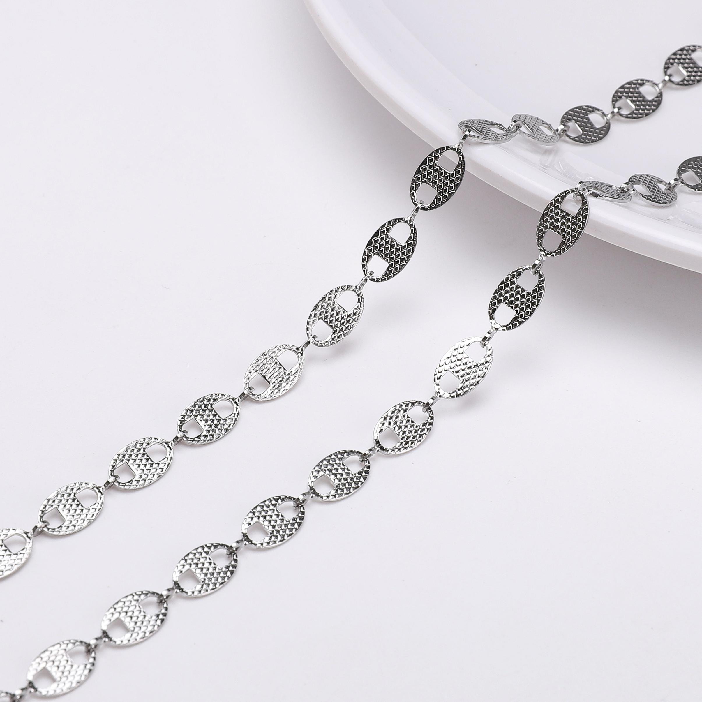 

1-метровая цепочка из нержавеющей стали, базовая панк-цепочка для самостоятельного изготовления ожерелья, браслета, ювелирных изделий, аксессуаров 09 5mm