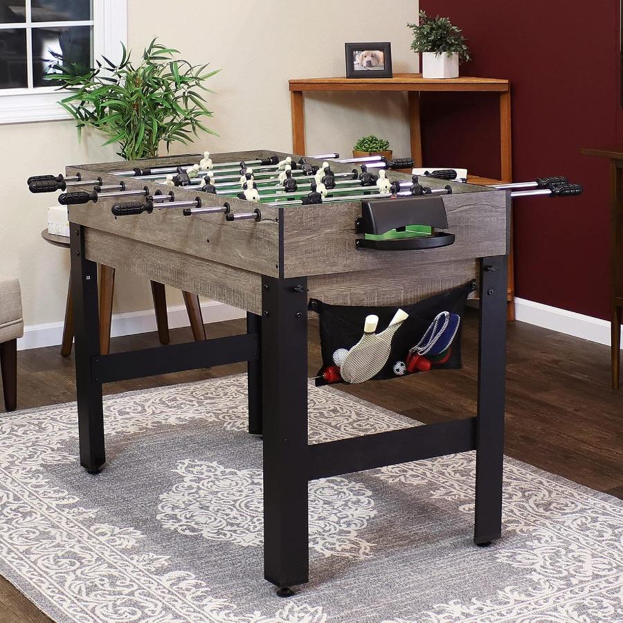 5in1 MultiGame Table for Ideal Indoor Entertainment Solution Featuring Billiards Push Hockey Foosball Ping Pong and Basketball