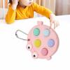 Cartoon Toy Fish Shape Bubble Pressing Toy Keychain Holding Sensory Toy Pressure Release Toy Mini Gadget Funny Gift