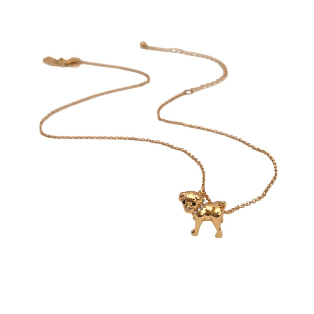 Cartoon Series Pug Dog, Happy Dog Necklace, Needle Earrings, Cute And Fresh Korean Delicate Premium New