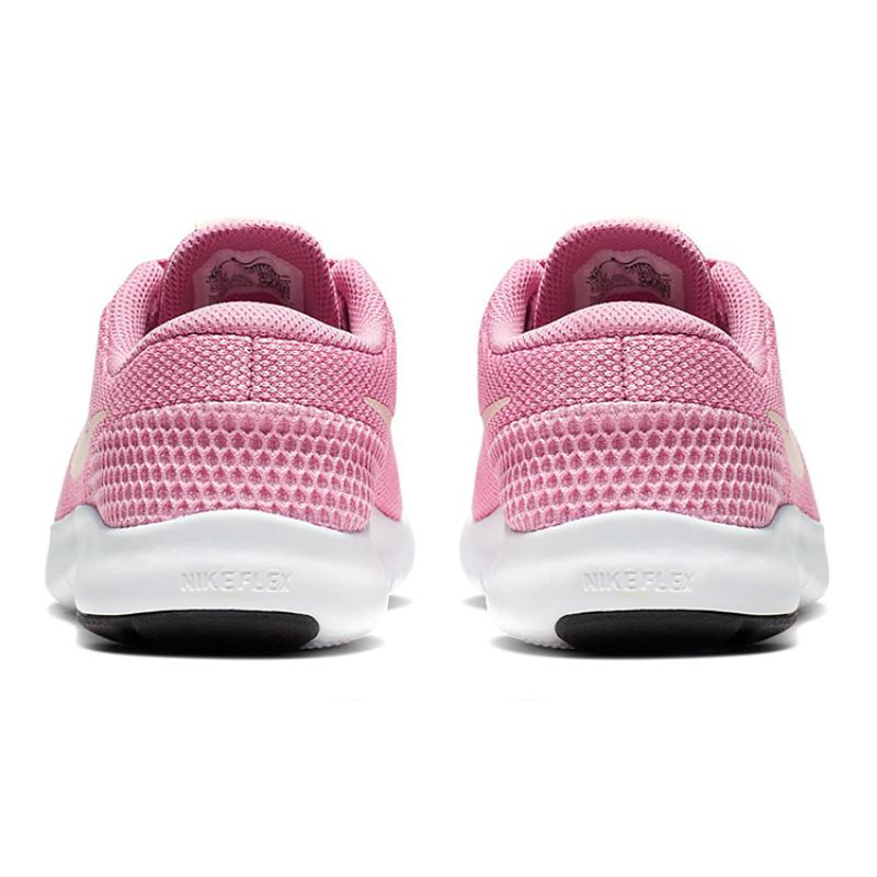Nike Flex Experience RN 7 Cushioning Abrasion Resistant Breathable Low Top Kids' Running Shoes Pink White Teenagers Sneakers 943287-601