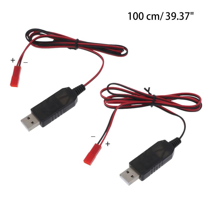 3.7V USB Charging Cable JST 2.54mm 2Pin Plug to USB Connector Lithium Battery Charger for RC Aircraft Helicopter Toys