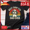 Herrar Bästa Shih Tzu Pappa Någonsin Fars Dag Vintage Shih Tzu Hund Unisex T-shirt