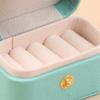 Mini Portable Jewelry Storage Bag Travel Simple Leather Or Velvet Ring Necklace Earrings Storage Box Organizer Display Gift Box