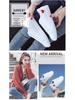 2025 Spring/Autumn Women's White Leather Fashion Sneakers: Versatile Flat Shoes