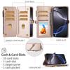 Applicable to iPhone 17 Pro Max protective case, zipper wallet, mobile phone case, leather case, anti-drop mobile phone case.