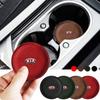 Car Cup Holder Pad PU Leather Slot Non-slip Coaster Mat For Ceed Sportage Rio K5 Optima Cerato Proceed Venga Sedona Forte