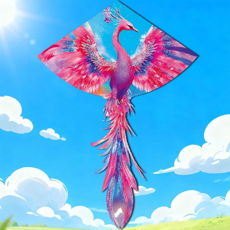 Pink Phoenix Cartoon Kite: Children s Animal Bird Design