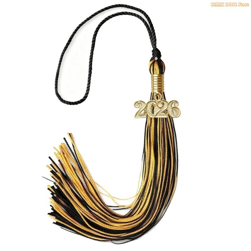 K1AE Class of 2026 Graduation Tassels Ornament With Year Charm For Academic Gowns Caps Bachelor Robe Graduation Ceremonies