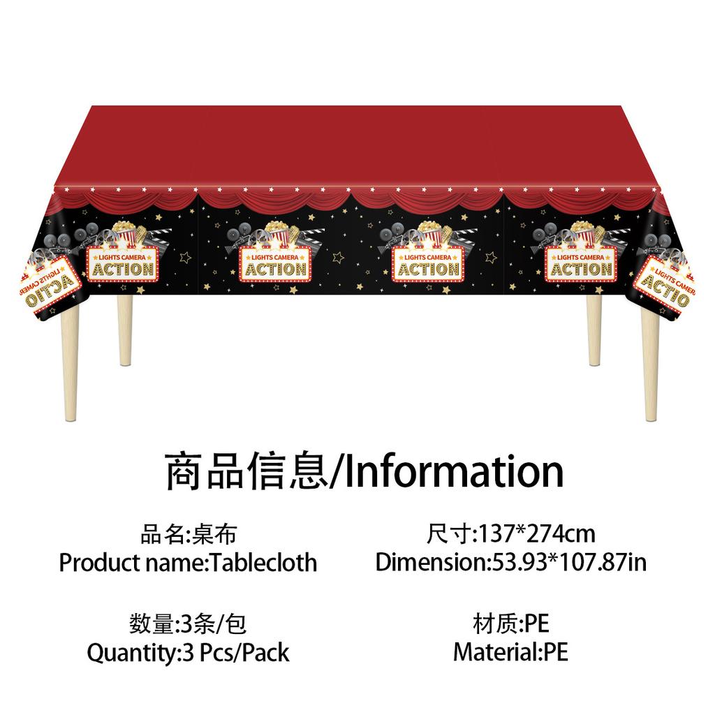 Spot Disposable Pe Tablecloth Thickened And Durable Suitable For Party/Picnic/Household