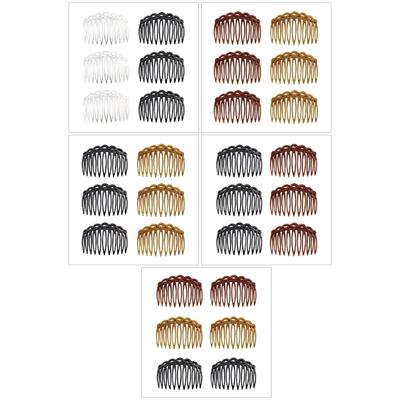 Pack mit 6 Stück Französische Seitenkämme aus Kunststoff/Harz für Damen Haarstyling-Accessoires Seitenscheitelkamm Kopfschmuck