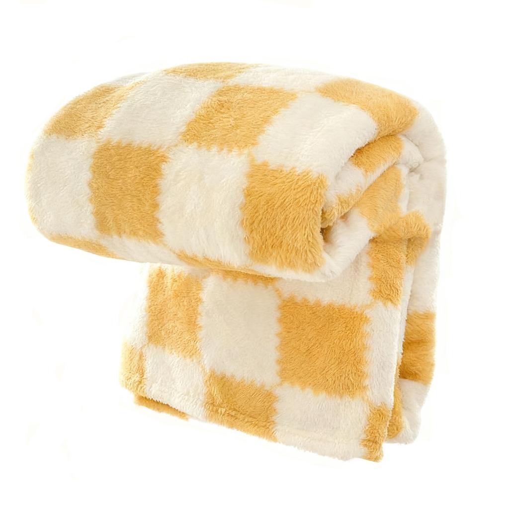 Blankets, Plaid Printed Flannel Blankets, Double Sofa Warm Blankets
