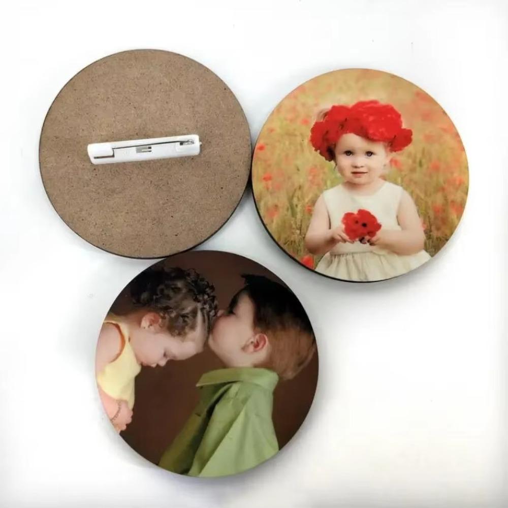10Pcs/set Heat Press Printing Sublimation Printable Buttons Blanks DIY Brooches Button Pin  Office