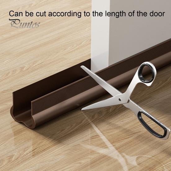 PVC Door Sweep Adhesive Cuttable Under-Door Weather Stripping Exterior Interior Door Seal Noise Dust Stopper Door Bottom Gap Filler Sealing Strip