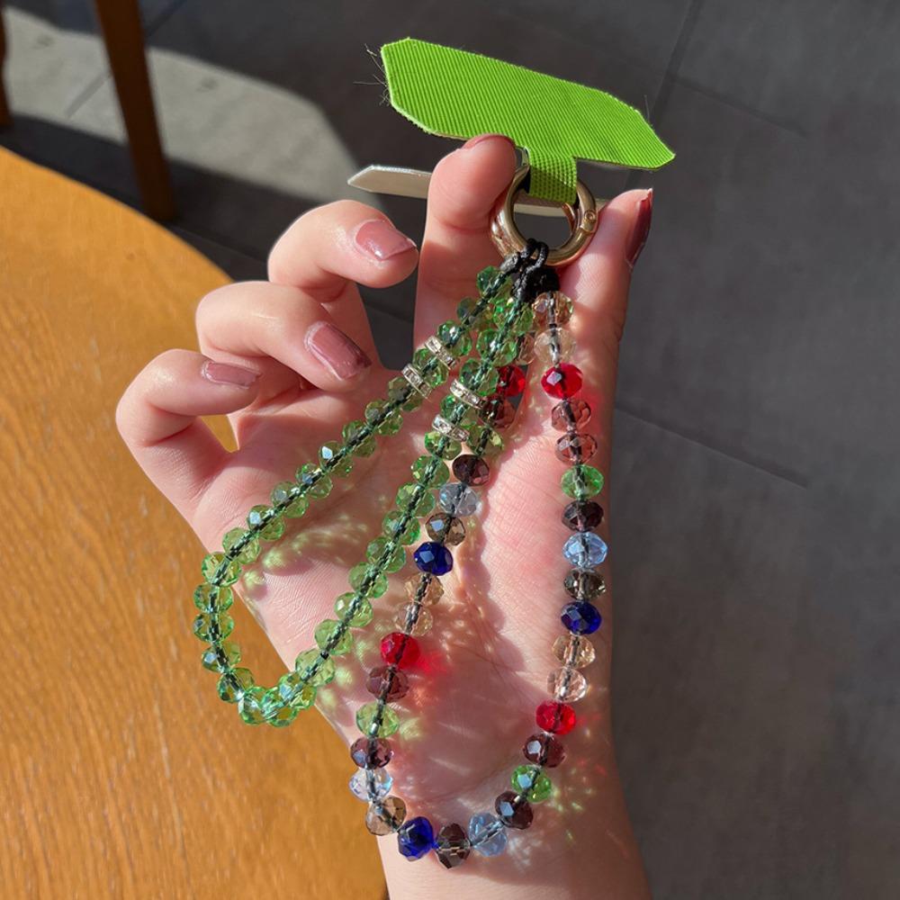 Crystal Beads Crystal Phone Straps Lanyard Cellphone Strap Mobile Phone Chain  Backpack Ornament