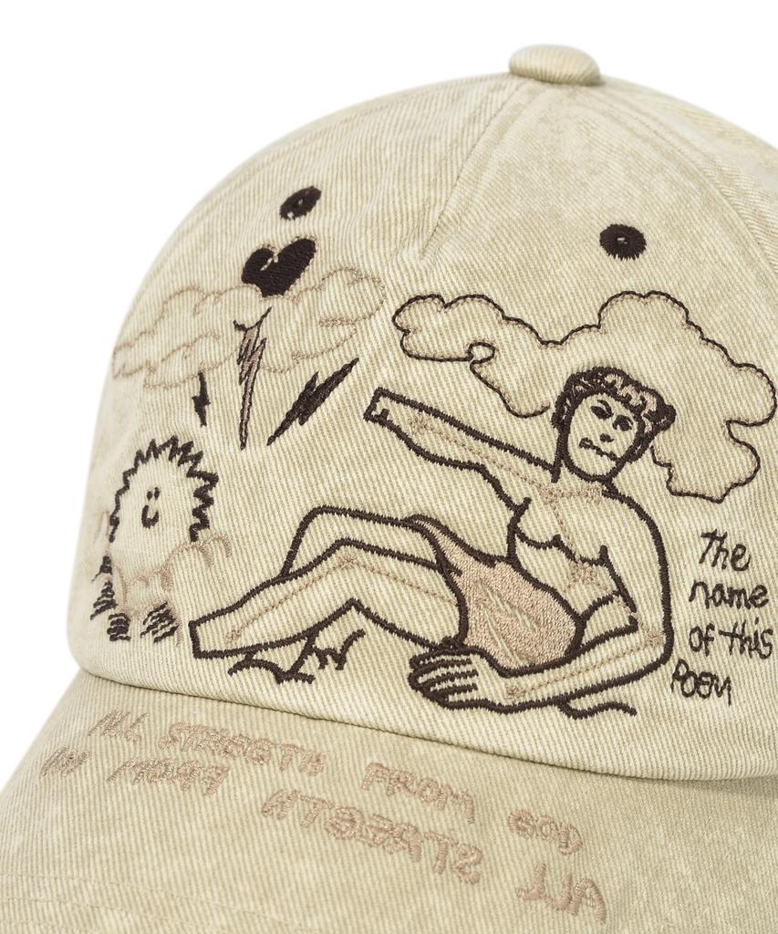 WACKY WILLY Two-Tone Graphic Ball Cap Beige