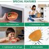 4Pcs Reusable Plastic Tableware Set Including Plates Bowls and Cups Suitable for Family Picnics and School Supplies
