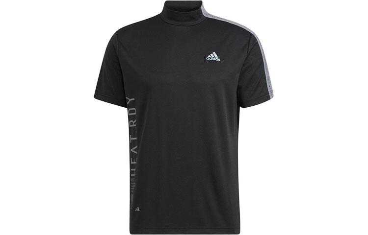 Adidas T Shirts Men s Black Stand Collar Moderate Straight Fit HA3120 XXL