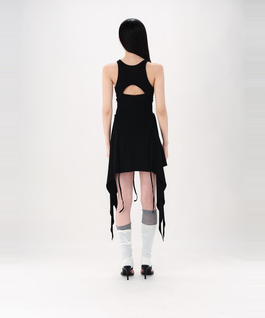 Nogtabeu Layered Sleeveless Mini Dress Black