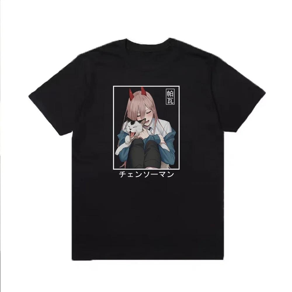 Anime Chainsaw Unisex Power Black TShirt S