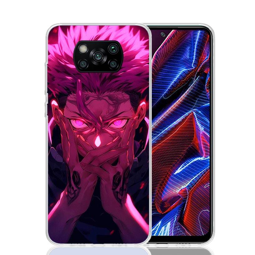 Hot Anime Kaisens Jujutsus Case Phone Cover for Xiaomi Redmi Note 10 9 9S 8 8T 7 5 Pro Mi 12T 11T 10T 9T 12 11 Lite A3 A2 Trend