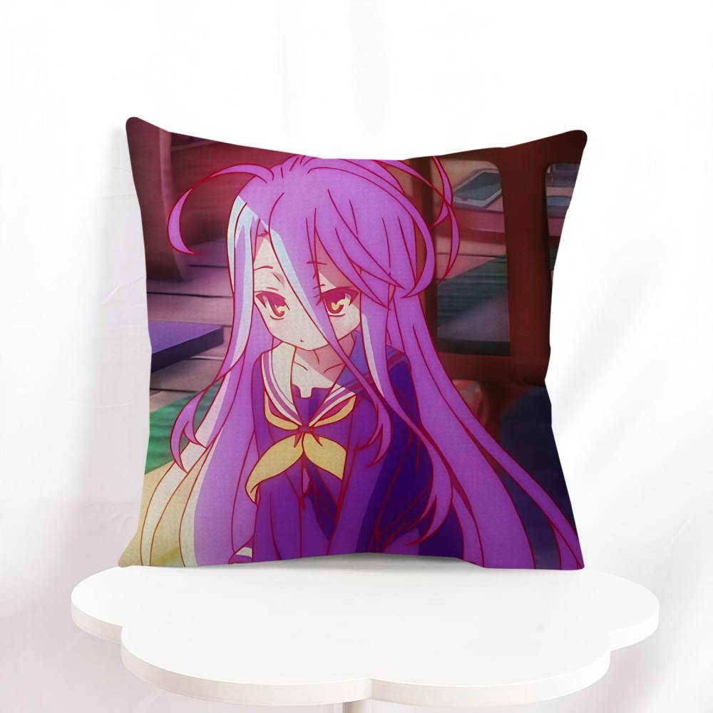 NO G-GAME NO LIFE Shiro Pillow Gift Home Office Decoration Pillow Bedroom Sofa Car Cushion CoverPillow Case