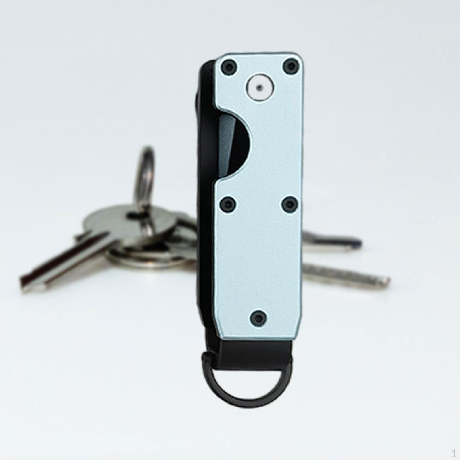 

Органайзер для ключей на цепочке для автомобиля Минималистичный портативный держатель Подарок на День отца синий