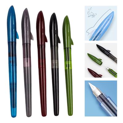 Jinhao Shark Fountain Pen – 0.5mm F Nib, Smooth Writing Ink Pen – Ideal for Calligraphy, Office & Student Stationery