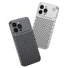 Apple 15 Pro Max Metal Honeycomb Anti-Scratch Heat Dissipation Phone Case with Spring Buckle Design for Cross-Border Use