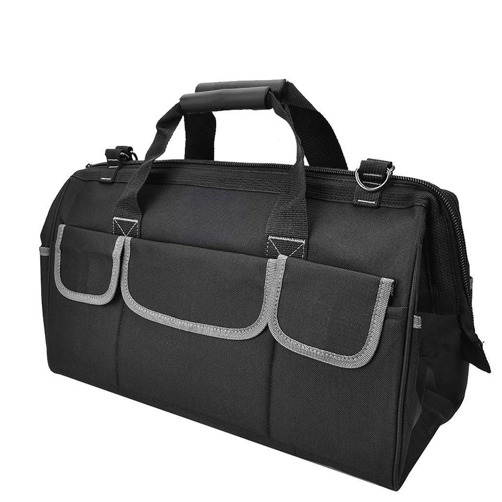 YILEQI 19in Oxford Cloth Tool Bag Gray WearResistant Hardware Storage Case with Shoulder Strap