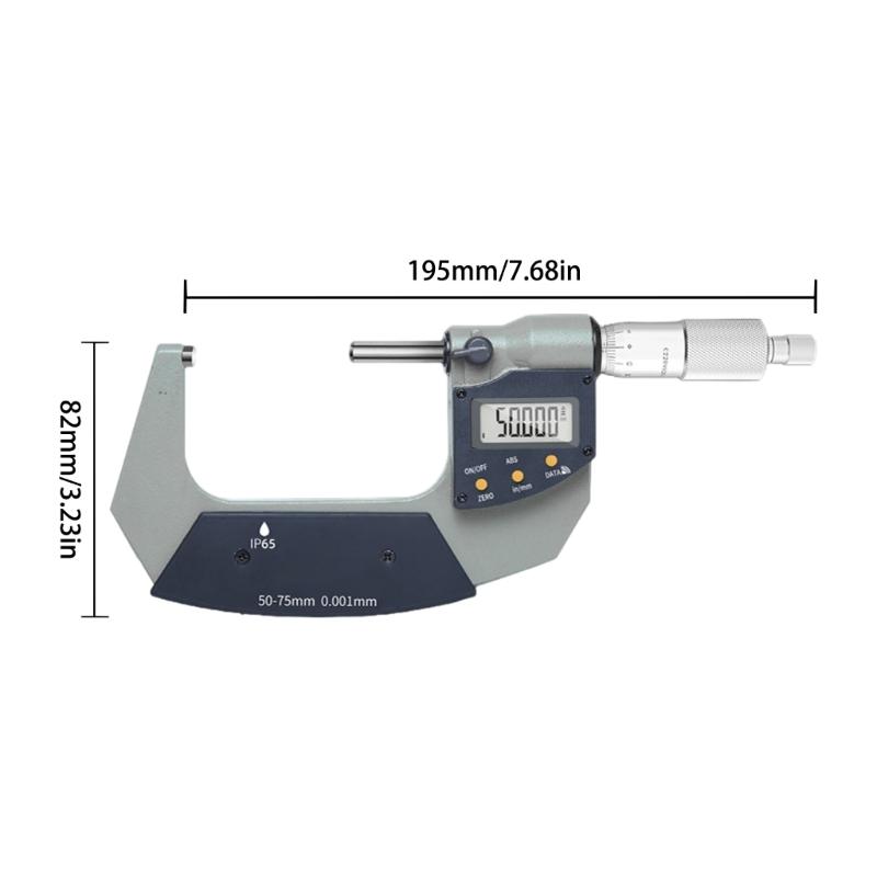 External Micrometer,0-25-50-75-100mm External Micrometer Outside Micrometer Micro Meter Mechanical Micrometers