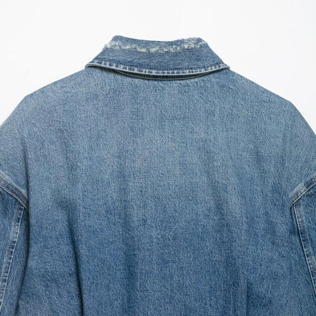 2026 spring new product European and American cross-border women's clothing street fashion loop with denim jacket w085 375562