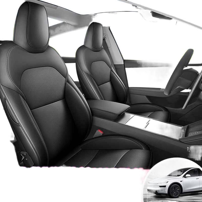 Coprisedili in Pelle per Tutte le Stagioni per Tesla Model Y: Copertura Completa per Model Y Rinfrescata.