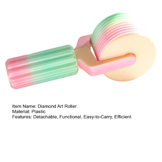 Diamond Art Roller Quick Diamond Placement Roller Detachable Rhinestone Embroidery DIY Craft Tool Easy-Grip Hand Roller for Diamond Art Crafters