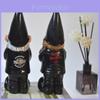 Statue de Gnome de Jardin Sauvage et Fantaisiste Motard pour Décor Extérieur